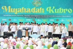 MWC NU Megaluh Hadiri Mujahadah Kubro 1 Abad NU di Stadion Gajayana Malang