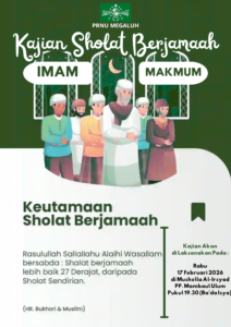Jelang Ramadan 1447 H, PRNU Megaluh Gelar Kajian Sholat Berjamaah untuk Imam dan Ma’mum