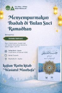 PR IPNU–IPPNU Megaluh Hadirkan Kajian Ramadan, Sempurnakan Ibadah Lewat Kitab Wasiatul Musthofa