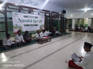 Peringatan Nuzulul Qur’an di malam 17 Ramadhan Mudarosatul Qur’an PR NU Megaluh